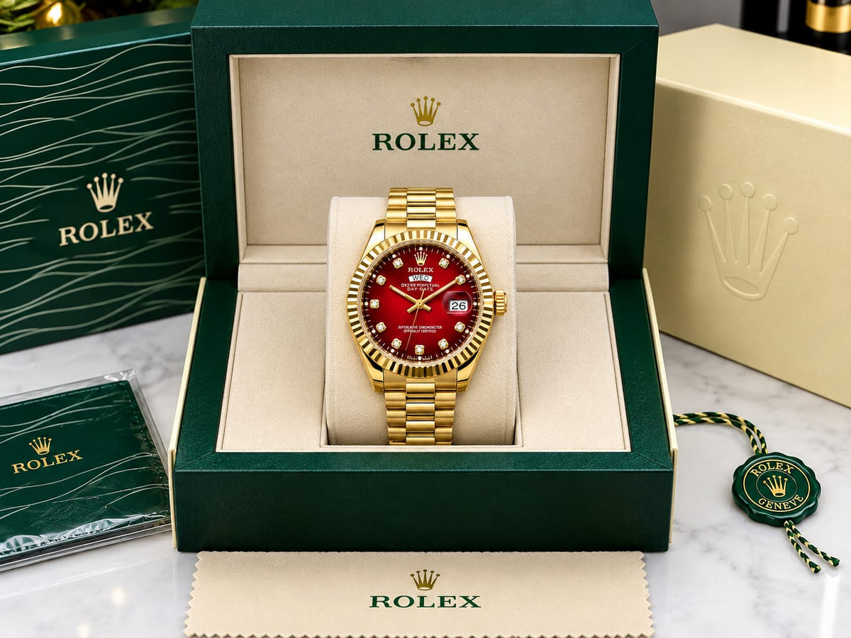 LUXURY MEN'S WATCH (RED DIAL)
